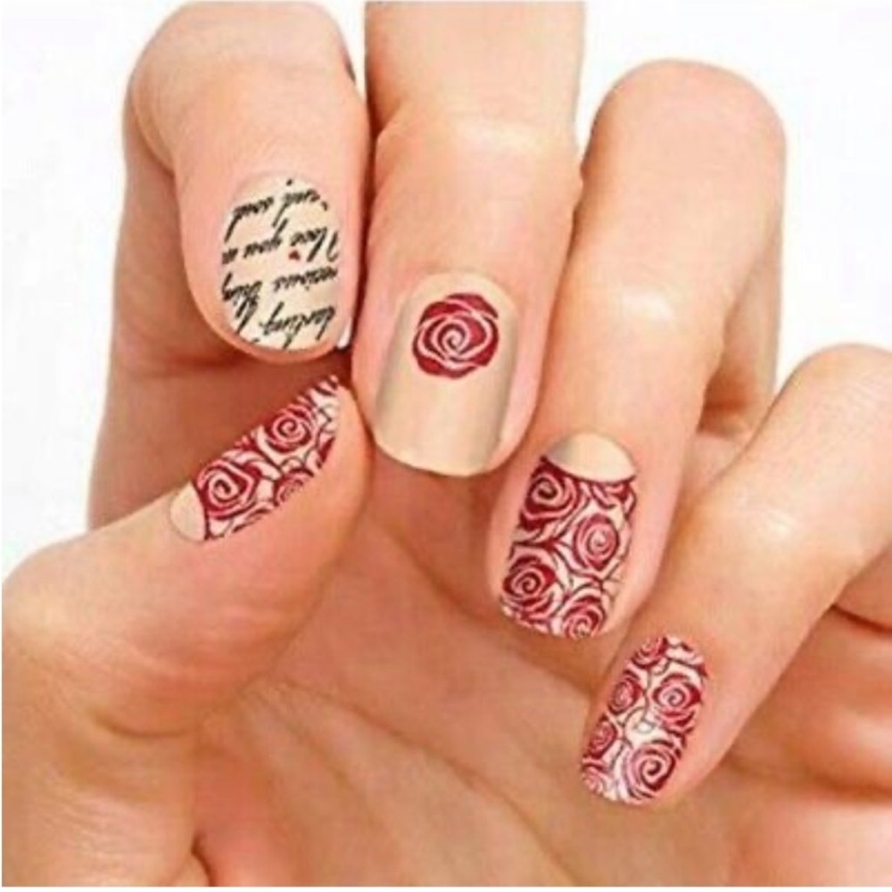 *Retired* Color Street: Rose & Prose | Valentine’s Day Floral Neutral Red Beige - Picture 10 of 10